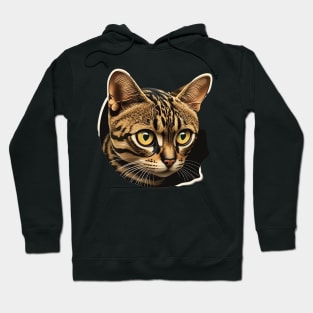 Exotic Bengal Cat Sticker - Premium Quality Hoodie